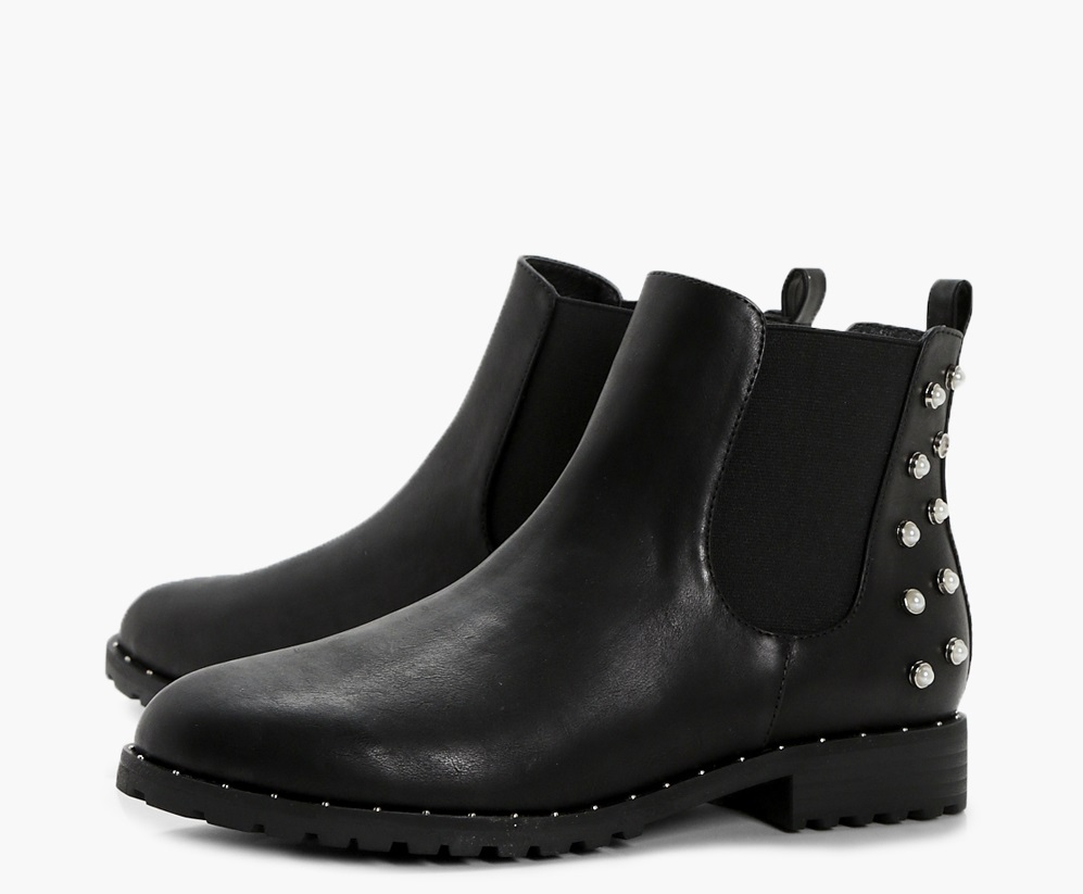 pearl lace up boots
